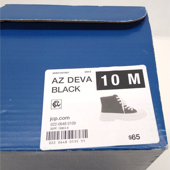 Arizona AZ Deva Flat Heel Booties 10M Platform High-Top Lace-Up Sneakers Sporty - Picture 2 of 10